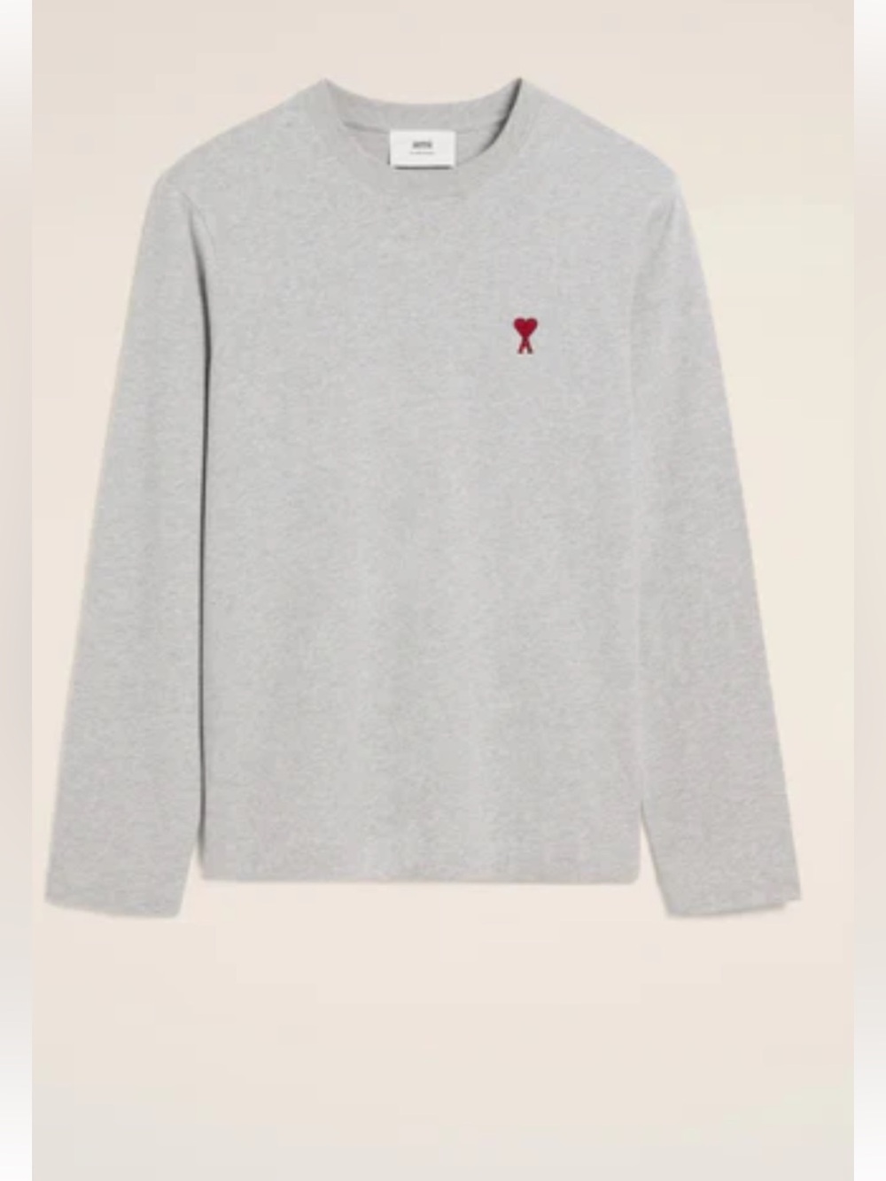 GREY COTTON AMI DE COEUR LONG SLEEVES T-SHIRT - Size L